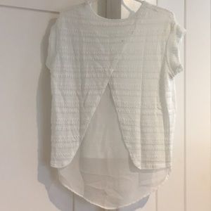 Mixed material top from Francesca’s